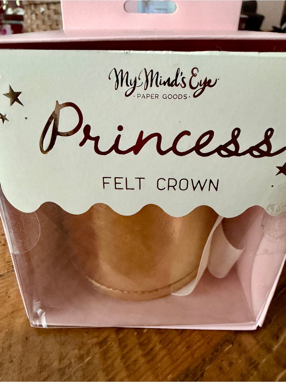 My Mind's Eye Princess Felt Crown - Gold and pink